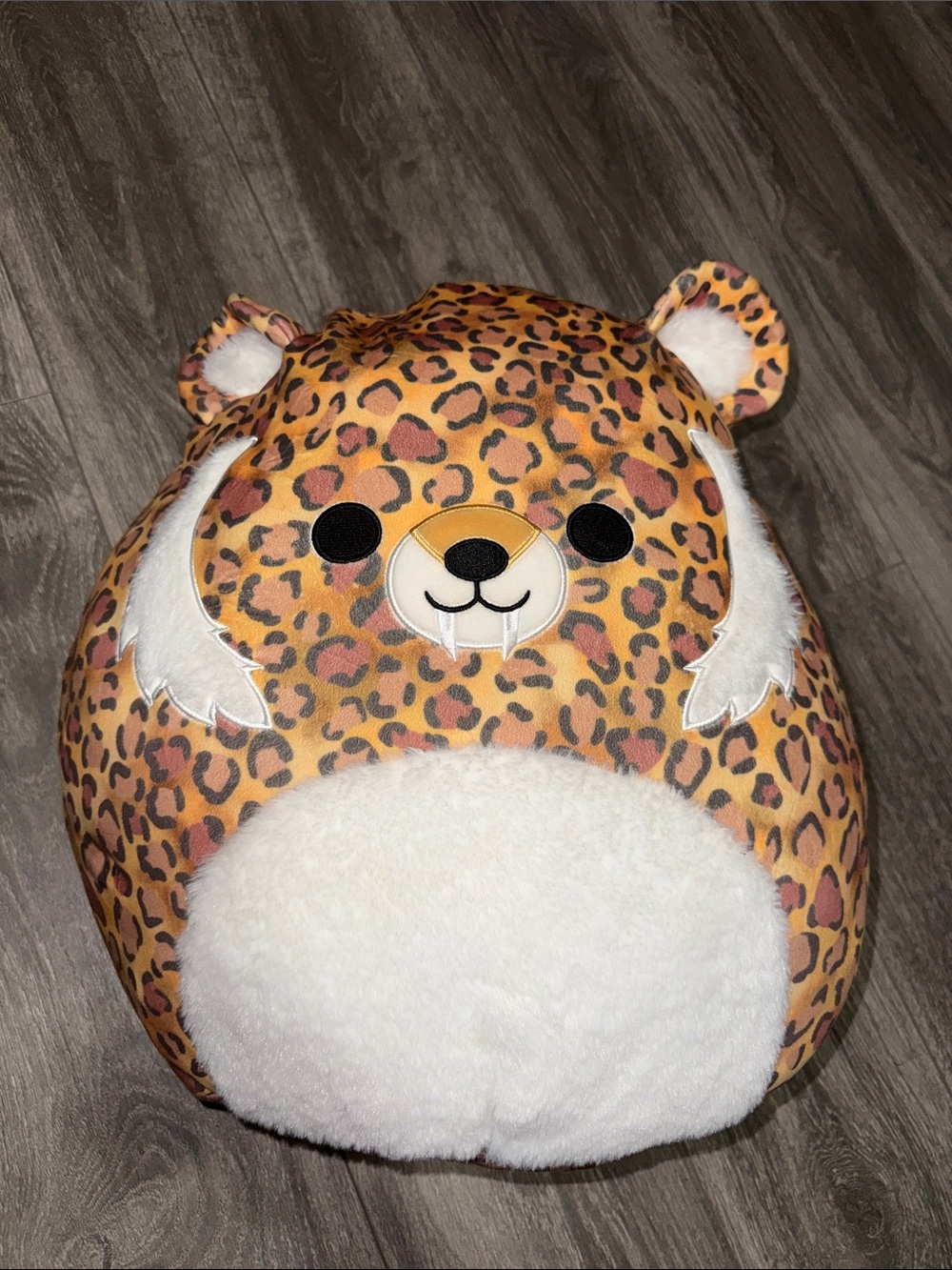 Squishmallows Leopard-Print Plush Pillow